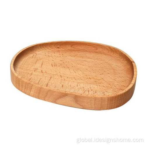 Regular Decorative Plate Solid Wood Serving Tray Multi-purpose Decorative Plate Supplier